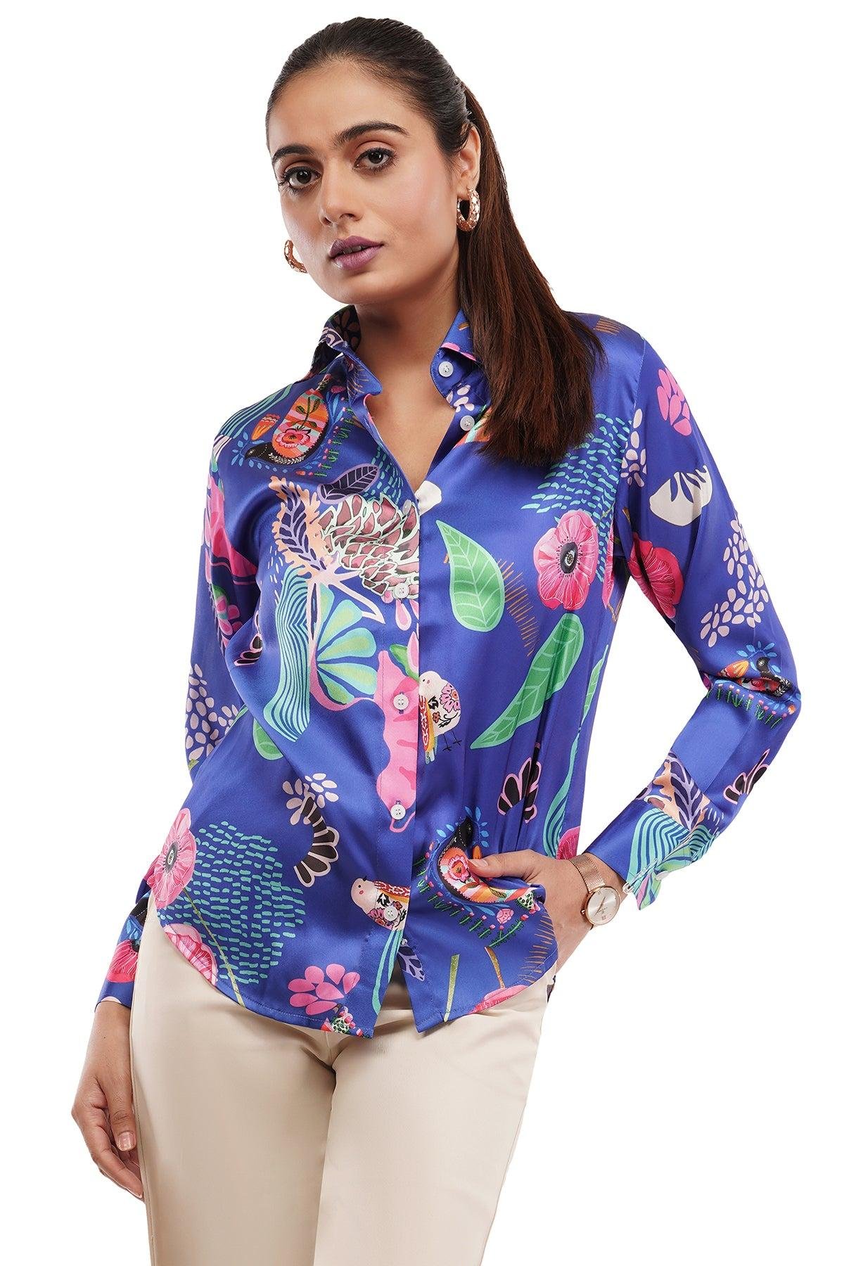 Royal Blue Women Shirt