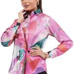 Pink Abstract Women Shirt