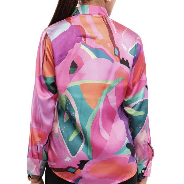 Pink Abstract Women Shirt
